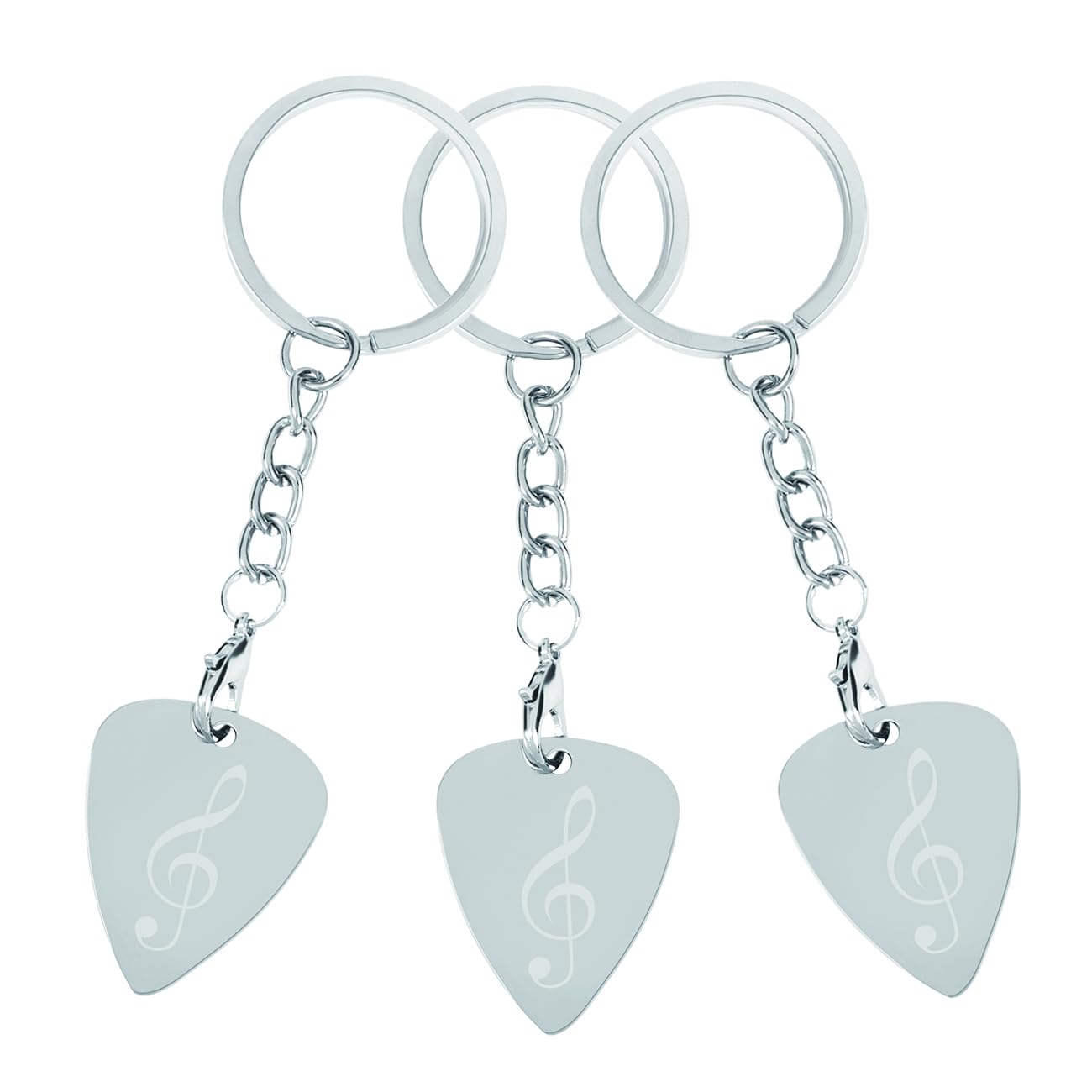 Guitar Pick Keychain Stainless Steel Guitar Picks Guitar Pick Keyring Guitar Picks Holder Metal Grip Pick Accessories Guitar Player Musician Gifts