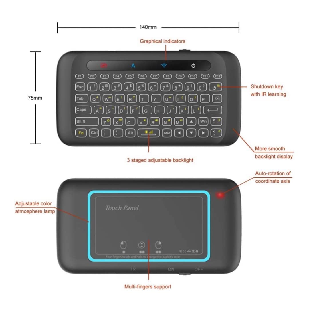 Tanggula Y1 Portable LED Projector + TV Box 2 in 1, Smart Android 9.0 Real FULL HD 1080P, 2GB RAM + 32 ROM, Smooth Operating System and Dual Band 2.4G + 5.0G WiFi Bluetooth, Wireless qwerty keyboard
