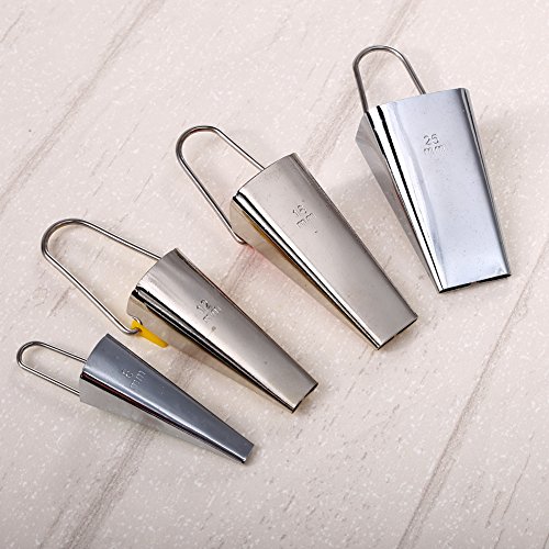 Vanpower Set of 4 Size Fusible Bias Tape Maker Tool Kit 6mm 12mm 18mm 25mm Fabric Sewing Quilting Bias Binding Maker