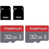 2 Pack 32 GB Micro Memory Card with Adapter, TF Memory Card Class 10, Mini Memory Card for Smartphone/Tablet/Camera/Personal Computer (32GB*2)