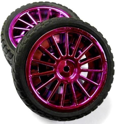 813511P 1/10 Scale RC On Road Touring Wheel and Y Tire Tyre Pink 15 Spoke 2