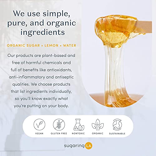 sugaringLA Sugaring Kit, AtHome Sugaring Hair Removal, Fast, Easy Body