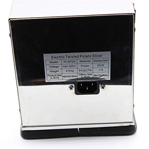 Potato Slicer, Commercial Automatic Electric Stainless Steel Spiral Potato Slicer Food Grade Stainless Steel Spiral Potato Cutter Twisted Spiral Zucchini Automatic Machine Tornado Potatoes Making
