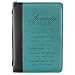 Christian Art Gifts Women's Fashion Bible Cover Serenity Prayer, Aqua/Black Faux Leather (Medium)