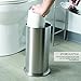 Freestanding Toilet Paper Holder with Lid by Maya | Newly Redesigned to Fit Large and Mega Rolls, Solid Metal Construction, Brushed-Nickel Finish, No Assembly Required