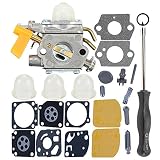 Milttor 308054013 308054012 C1U-H60 Carburetor Carb Kit Adjustment Tool Fit 26cc 30cc 308054003 308054004 308054028 308054043 309368003 985624001 Ridgid RY0970 Leaf Blower Brushcutter Trimmer