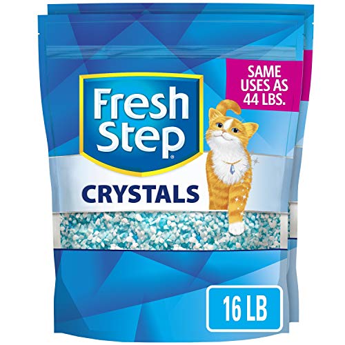 Fresh Step Crystals Cat Litter, Ultra Lightweight and Absorbing, 16 lbs total, (2 Pack of 8lb Bags)