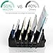 IMLEZON 5 Ports Charging Station for Apple Products and Android Devices Black USB Charging Station with 5 Short Cables