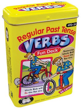 Super Duper Publications Regular Past Tense Verbs Fun Deck Flash Cards Educational Learning Resource for Children