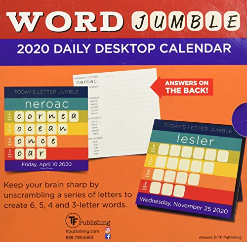2020 Word Jumble Daily Desktop Calendar by 