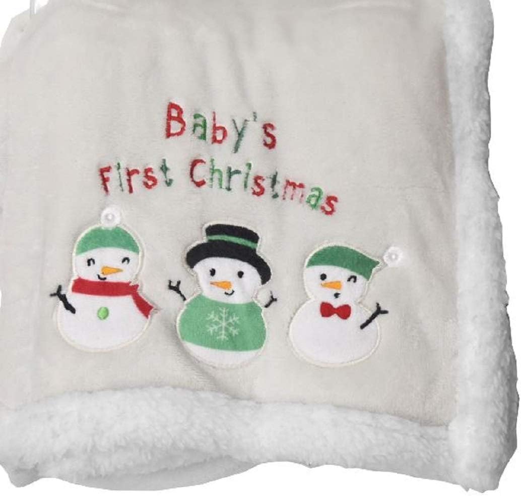 baby's first christmas blanket