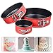 Springform Pan Set of 3 - Nonstick Round Cake Pan Set 4''/ 7''/9'' Leakproof Cheesecake Pan Baking Pans for Instant Pot 6,8 Quart by WERSEA (Red Coating)