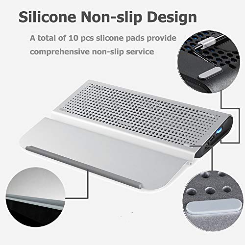 Laptop Cooling Pad, Coolertek Aluminum Laptop Stand with 2 Silent