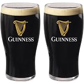 LORD'S ROCKS Guinness Official 20oz Pint Glasses &ndash; Set of 2, Branded Tulip Shape Beer Glassware &ndash; Classic Irish Pub Style