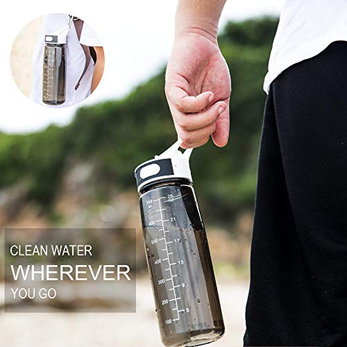 Water Bottle with Filter BOTTLED JOY 25oz BPA Free with Replaceable 2