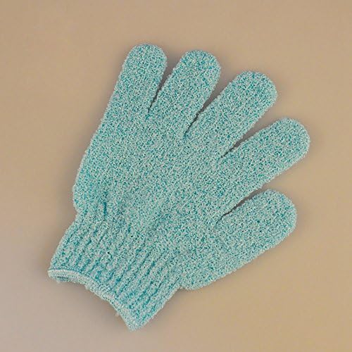 Fugou® Exfoliating Scrubber Glove Dead Skin Cell Remover Body Spa Massager Bath Sponge Nylon Gloves for Shower for Men and Women (1 Pair Set) (Green)