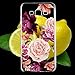 BAISRKE Galaxy Grand Prime Case, Galaxy J2 Prime Case with Flowers Slim Shockproof Clear Floral Pattern Soft Flexible TPU Back Cove for Samsung Galaxy Grand Prime G530/J2 Prime [Purple Pink]