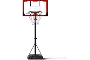 G GX9 Portable Basketball Hoop, 8.5FT/10FT Height Adjustable Basketball Goal, Basketball Hoop Outdoor with 44in/33in Shatterproof PC Backboard, Basketball Hoop & Goal for Kids/Teens/Adults