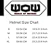WOW Motorcycle Full Face Helmet Street Bike Matt Black, Size M (55-56 CM,21.7/22.0 Inch)