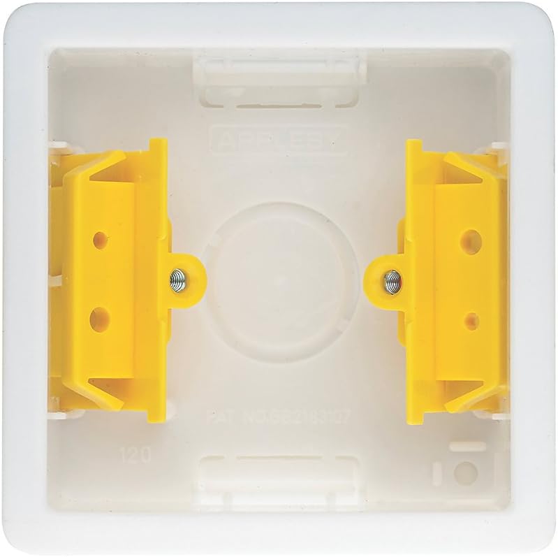 Pack of 10 x Appleby SB619 1 Gang 35mm Dry Lining Wall Electrical Back Boxes, White - Image 4