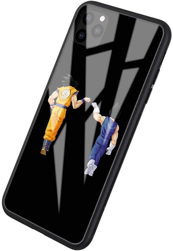 DEPING DP-5 Dragon Ball Z Compatible for iPhone Xs Max Case,Tempered Glass Back Cover and Soft Silicone Anti Scratch Bumper Design Protective Case