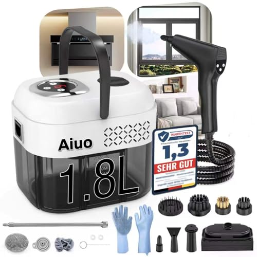 Neu17-in-1 Dampfreiniger 1.8L, US-HSD-Technologie – 120°C Hochtemperatur-Sterilisation, GraphenHeiztechnologie – Aufheizzeit 8S, dampfreiniger handgerätgslänge 4m, für Küche, Bad, Auto & Zuhause.