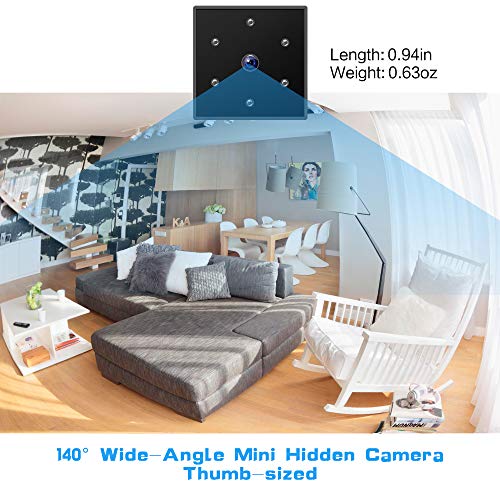 Mini Spy Camera, FayTun 1080P Full HD Hidden Camera, Mini Nanny Camera with Night Vision and Motion Detection for Home/Car/Office/Pet and Outdoor Sports - Thumbnail 4