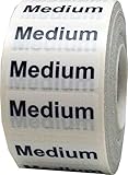 InStockLabels Medium Clothing Size Strip Labels 1.25 x 5