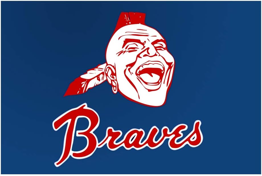 Lilyanaen New Metal Sign Aluminum Sign Braves Baseball Atlanta Wall Card Shop Bar Metal Decor for Outdoor & Indoor 12" x 8"