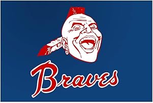 Lilyanaen New Metal Sign Aluminum Sign Braves Baseball Atlanta Wall Card Shop Bar Metal Decor for Outdoor & Indoor 12" x 8"
