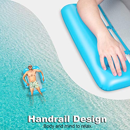 Inflatable Pool Floats Adult, Pool Floats Adult Size Lounger with Cup Holder, Floaties for The