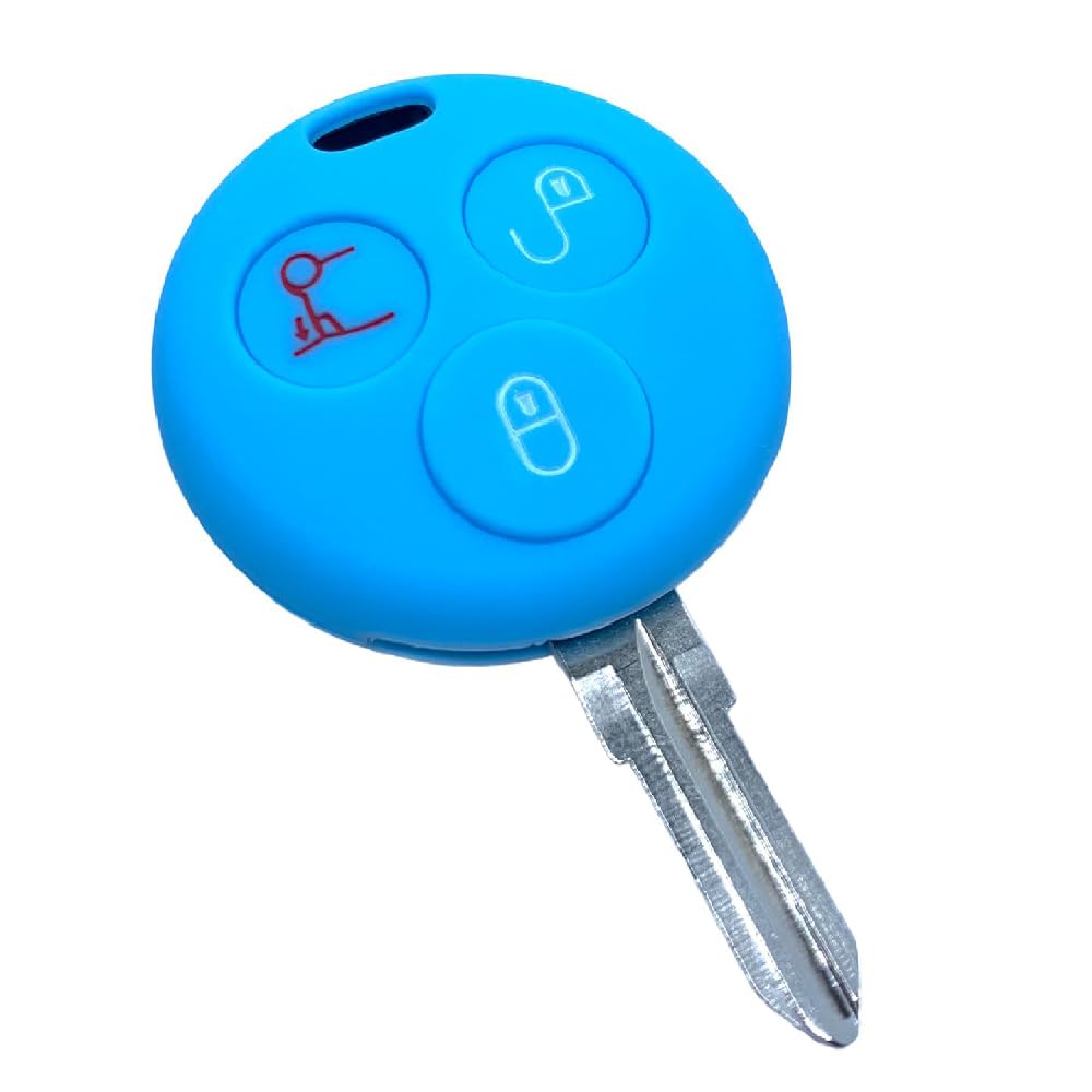 SALPIE Silicone Case for Smart 450 3 Buttons, Silicone Shell Case, Protective Silicone Cover -Car Key Cover Smart 450 (green2)