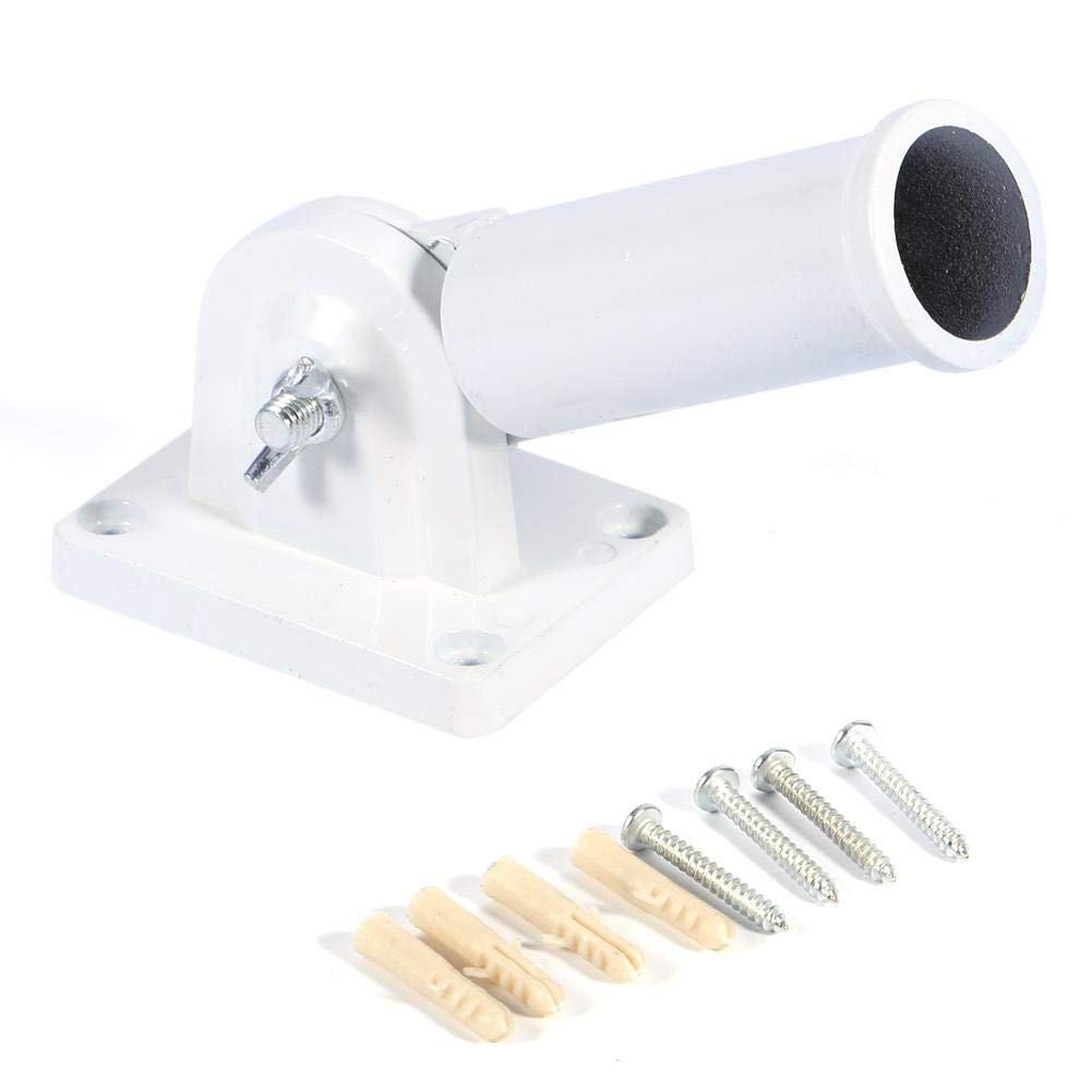 Flag Pole Bracket for Wall, Adjustable Angle Wall Mount Flag Pole Holder with Screws for 30mm Diameter Flagpole Metal Bracket for Outside House Garden Yard