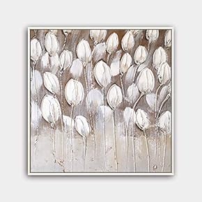 Framed Canvas Wall Art Abstract Canvas Prints Home Artwork Decoration for Living Room,Bedroom - 16x16 inches