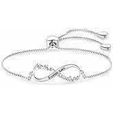 XHBYINFO Infinity Endless Love Symbol Heart Bracelet for Women Adjustable Chain Bracelets Jewelry Gift