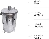 Trendi 90 Litre Galvanised Metal Incinerator Garden Rubbish Burner view 2