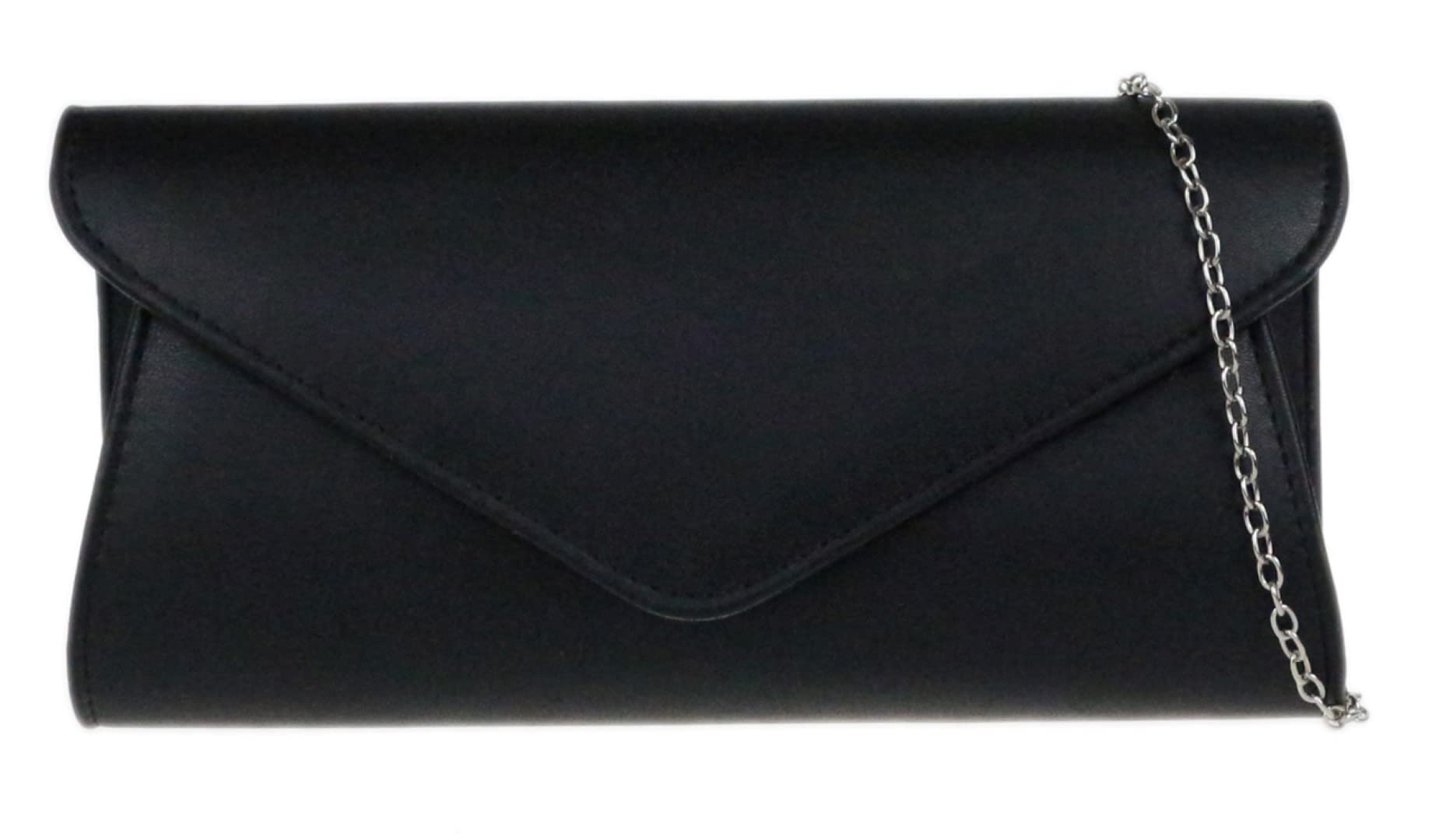 Girly Handbags Womens Plain Clutch Bag - Black