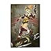 Silver Buffalo DC Comics HQ3236 Harley Quinn Bombshell Gotham or Bust Wood Wall Art, 13 X 19