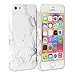 iPhone 5s Case, iPhone SE Case, GMYLE Snap Cover Glossy for iPhone 5 / 5s / SE - White Marble Pattern Slim Hard Back Case