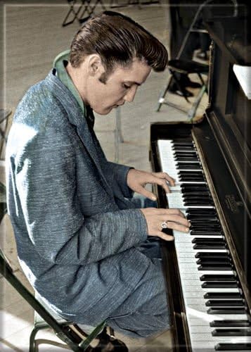 Elvis Presley - Elvis At Piano - Refrigerator Magnet