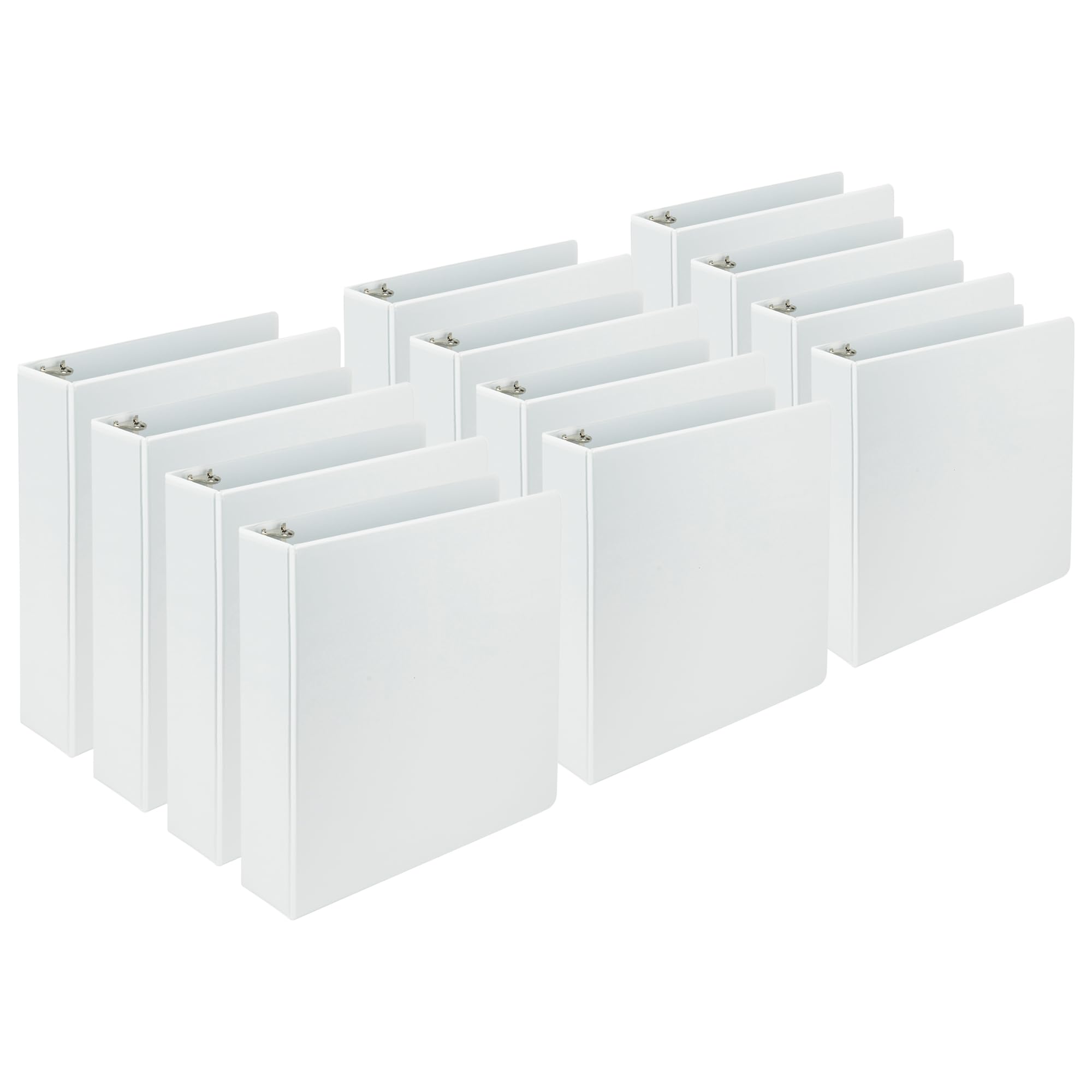 Samsill Plant-Based 3 Inch Durable D-Ring Binder, View Binder, Eco-Friendly, USDA Certified Biobased, 12 Pack, White Image
