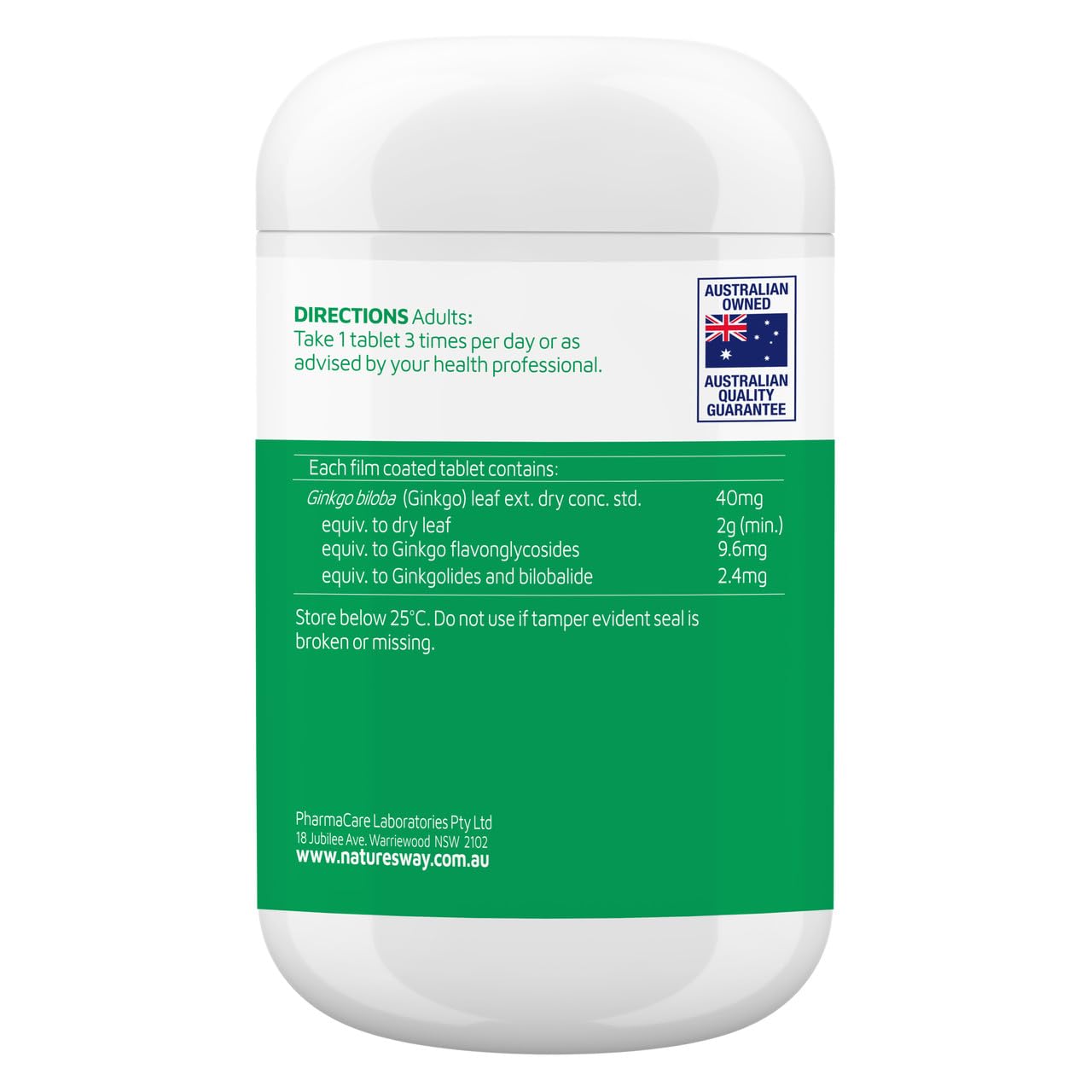 Nature's Way Ginkgo Biloba 2000MG 100+20 Tablets