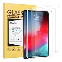 SPARIN Screen Protector for New iPad Pro 12.9 inch [2018 Release], [2 PACK] Apple Pencil Compatible Tempered Glass for iPad Pro 12.9 [ 3rd Generation ]