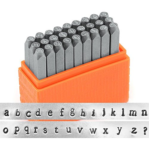 ImpressArt- Basic Newsprint Lowercase Letter Metal Stamp Set