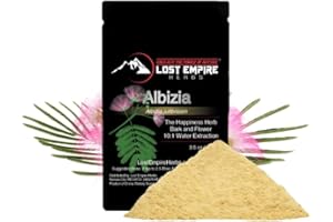 LOST EMPIRE HERBS UNLEASH THE POWER OF NATURE Lost Empire Herbs Albizia julibrissin Flower and Bark Supplement Powder - 10:1 Dried Hot Water Extract for Calm and Nerves (100 Grams)