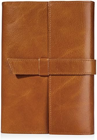 Genuine Leather Journal (Refillable) Handmade, Bound, Lay Flat Notebook | Personal Diary, Travel Organizer, Writing, Art Sketchbook | Lined, Unlined, Grid or Dot Grid Paper | Men, Women (Lined)