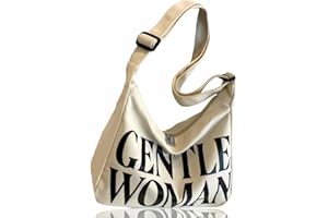 Gentle Woman Tote Bag Canvas Handbags Shoulder with Adjustable Strap Zipper Compartment Office Travel Essentials