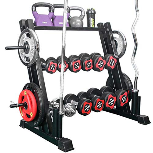 KINGC 3 Tier Multifunction Dumbbell Rack Home Workout Gym Kettlebells
