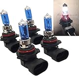 Mega Racer Combo 2 Pair H10 9145 9140 9045 9055 Super White 5000K Xenon Halogen Headlight (Fog Light) Lamp Bulb