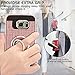 Galaxy S6 Case,Galaxy S6 Case with HD Screen Protector,Anoke Samsung S6 Cellphone 360 Degree Rotating Ring Holder Kickstand Scratch Resistant Drop Protective Cover for Galaxy S6 ZS Rose Gold